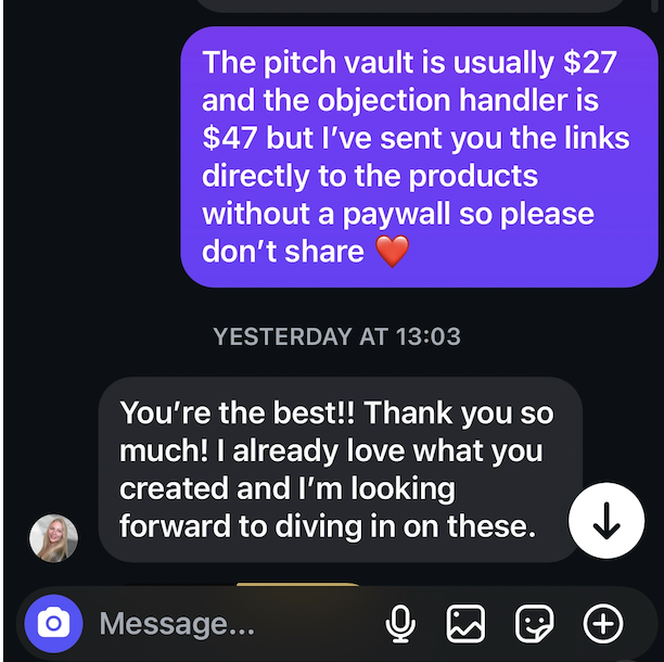 Happy buyer DM